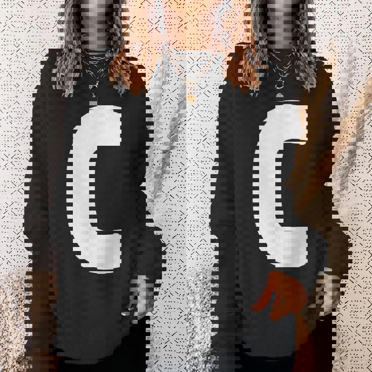 文字c 大文字 アルファベット モノグラム イニシャル スウェットシャツ 彼女への贈り物