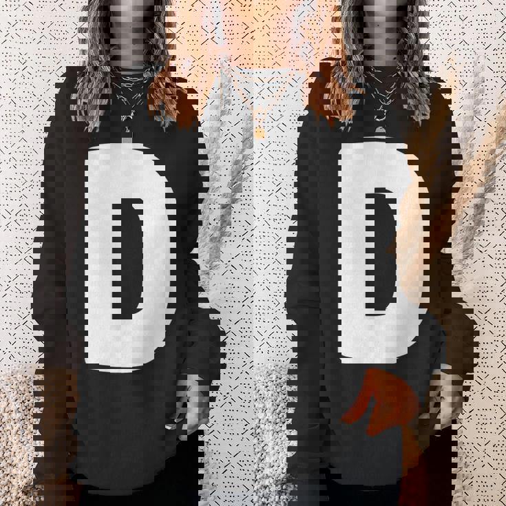 文字d 大文字 アルファベット モノグラム イニシャル スウェットシャツ 彼女への贈り物