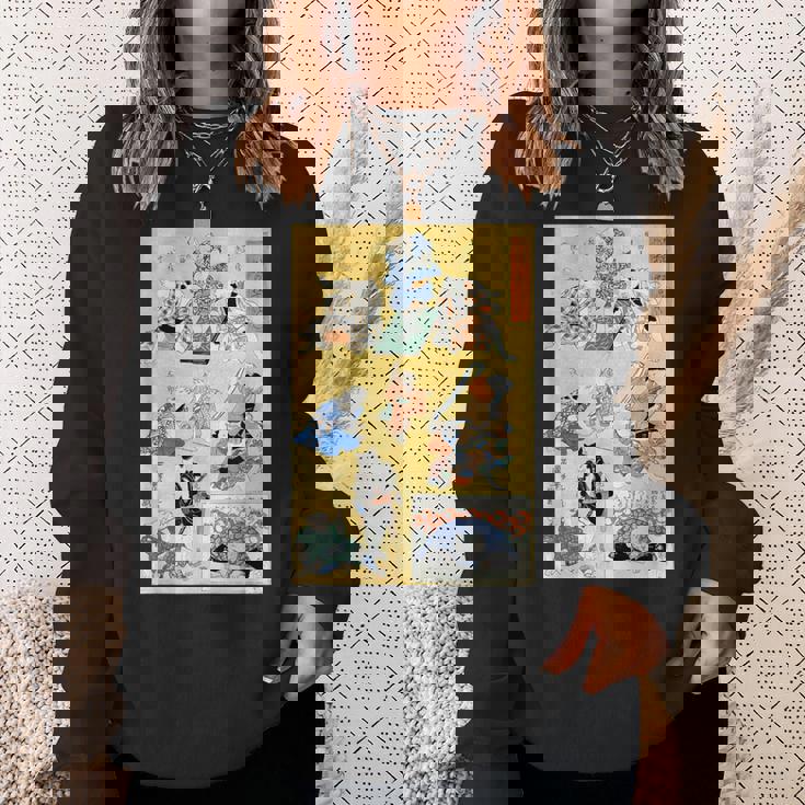 日本の猫 歌川国芳 流行猫の狂言づくし 歌舞伎 ヴィンテージ浮世絵 芸術の美的 日本の伝統美術 スウェットシャツ 彼女への贈り物