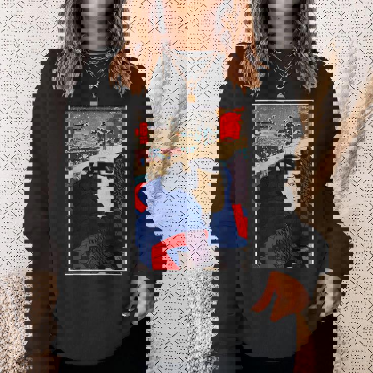 日本レトロアート 宮本武蔵 歌川国芳作 スウェットシャツ 彼女への贈り物