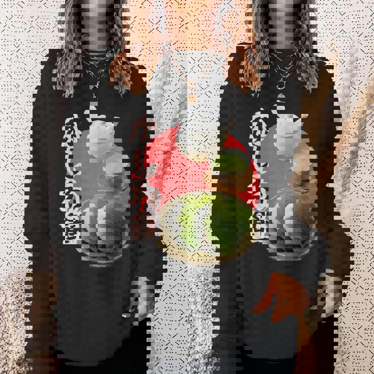 日本食 大阪 美味しい 可愛い 郷土料理 伝統的な料理 面白い 食べ物 柏餅 餅 日本 和スイーツ 和菓子 お茶 スウェットシャツ 彼女への贈り物