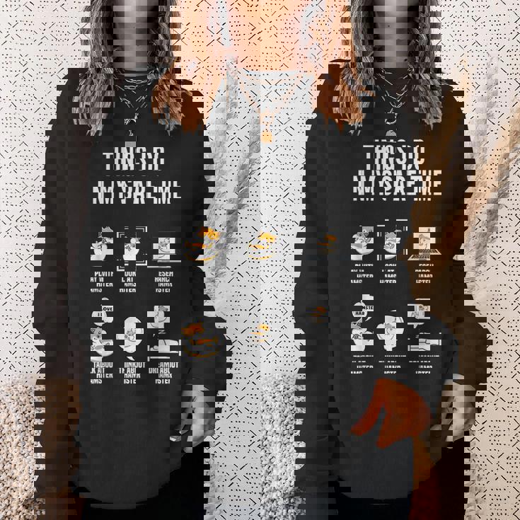 暇なときにすることハムスターおもしろいハムスター好き スウェットシャツ 彼女への贈り物