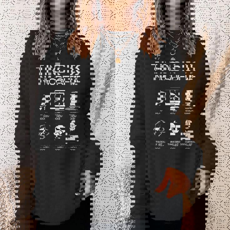 暇なときにすること面白いホッケー愛好家 スウェットシャツ 彼女への贈り物