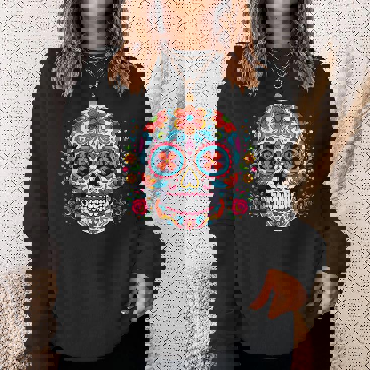 死者の日 シュガースカル メキシコデー カラベラデー スウェットシャツ 彼女への贈り物