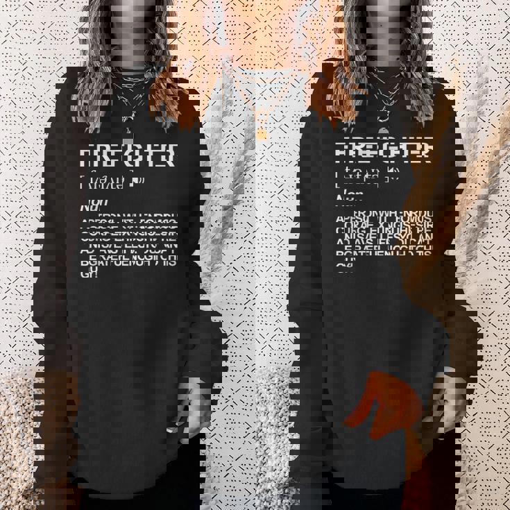 消防士の定義 スウェットシャツ 彼女への贈り物