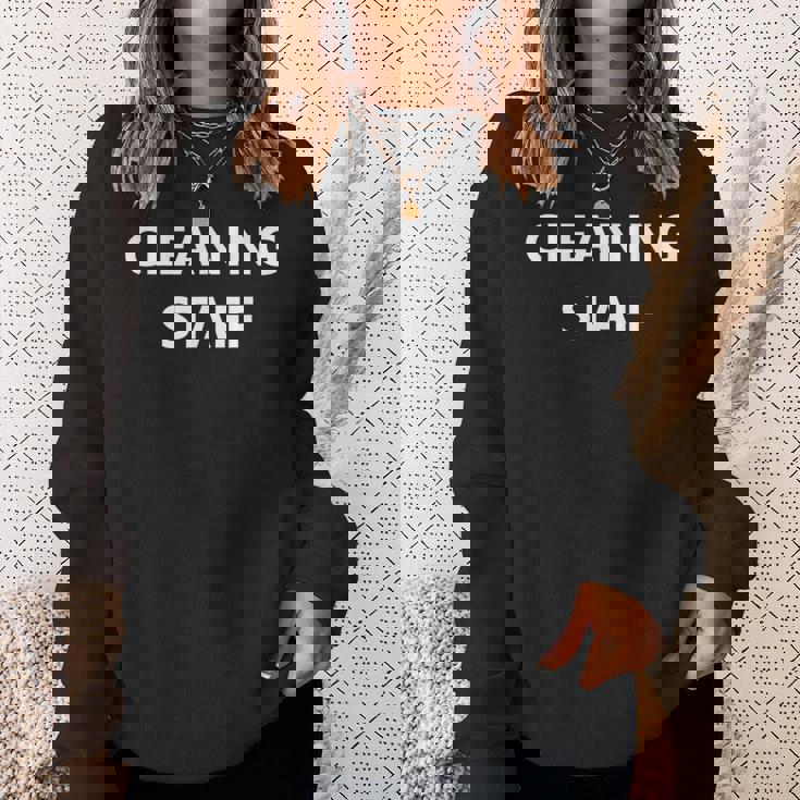 清掃スタッフ クルー 用務員 ユニフォーム カストディアン ジョブ 従業員 スウェットシャツ 彼女への贈り物