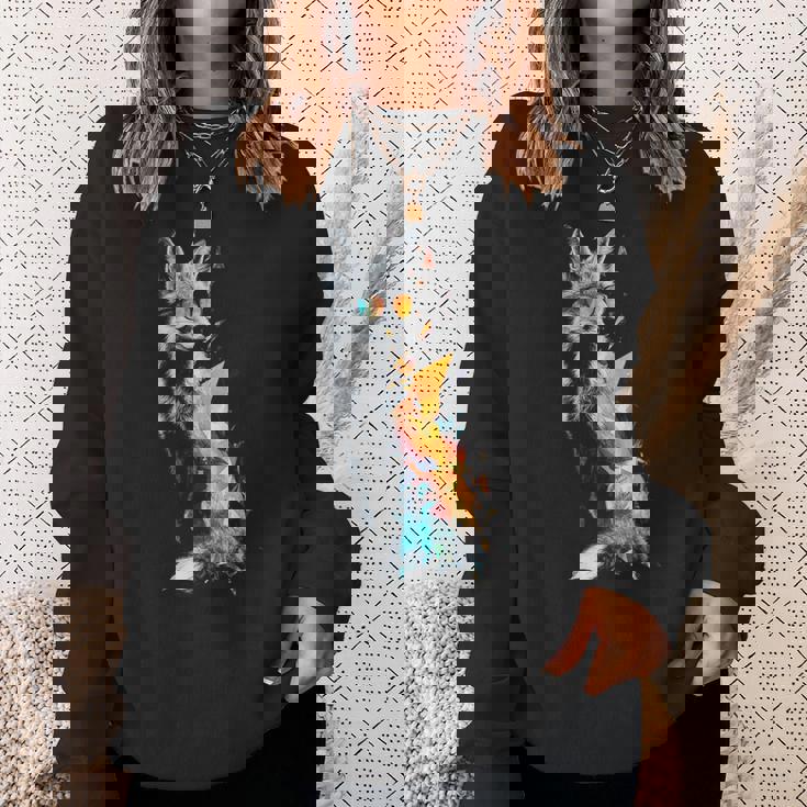 狐 長袖tシャツ スウェットシャツ 彼女への贈り物