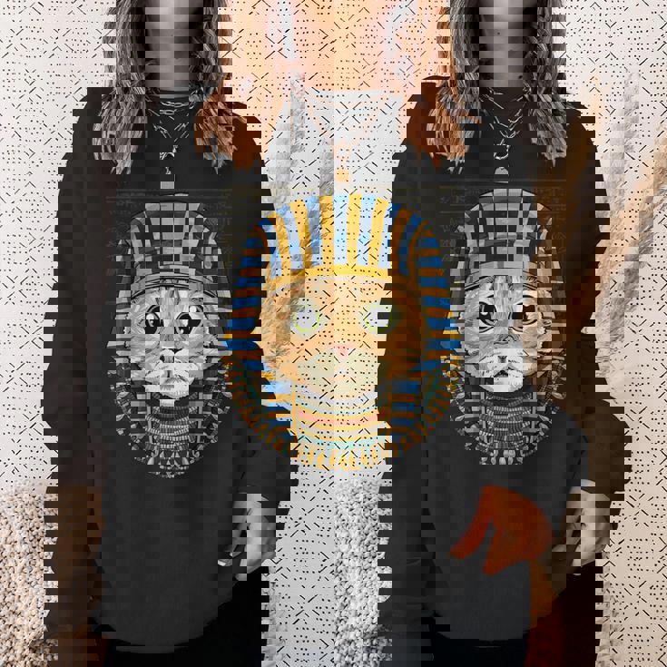 猫 エジプトファラオ 歴史家 考古学者 スウェットシャツ 彼女への贈り物