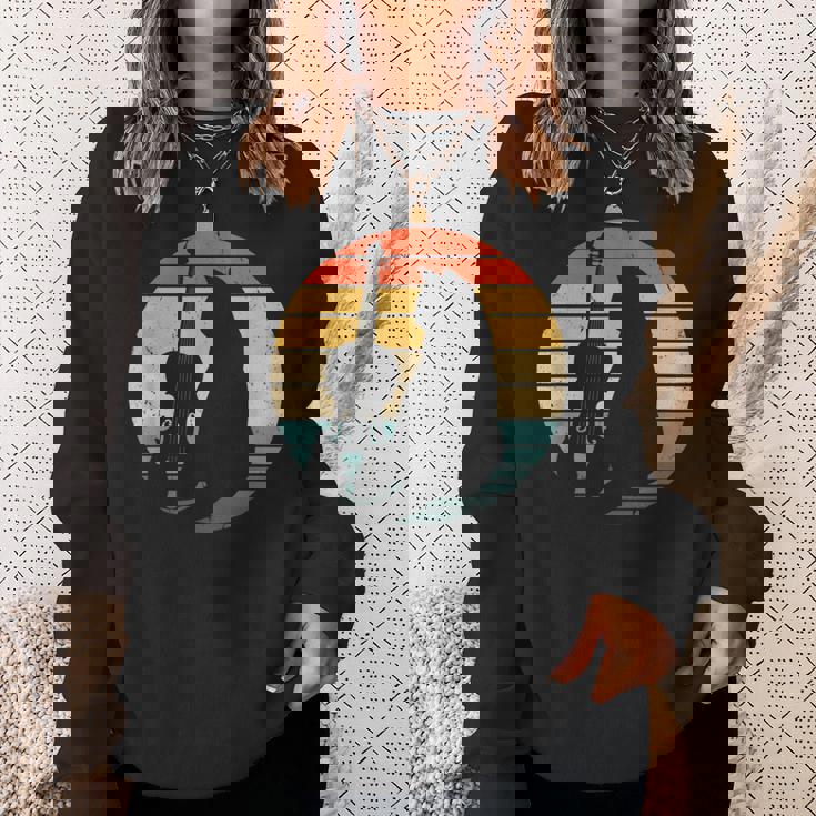 猫とバイオリン 楽器 面白い子猫愛好家 スウェットシャツ 彼女への贈り物