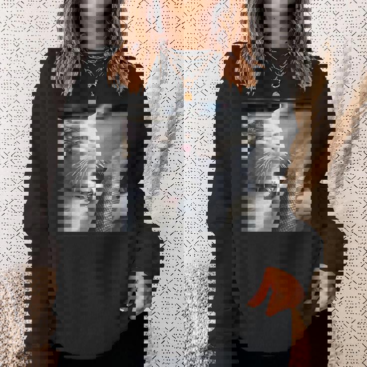 猫のミームtシャツを運転します スウェットシャツ 彼女への贈り物