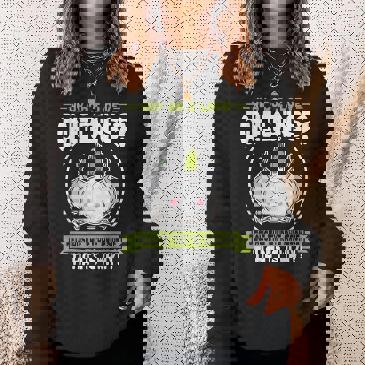 玉ねぎが好きな理由-素晴らしい玉ねぎ スウェットシャツ 彼女への贈り物