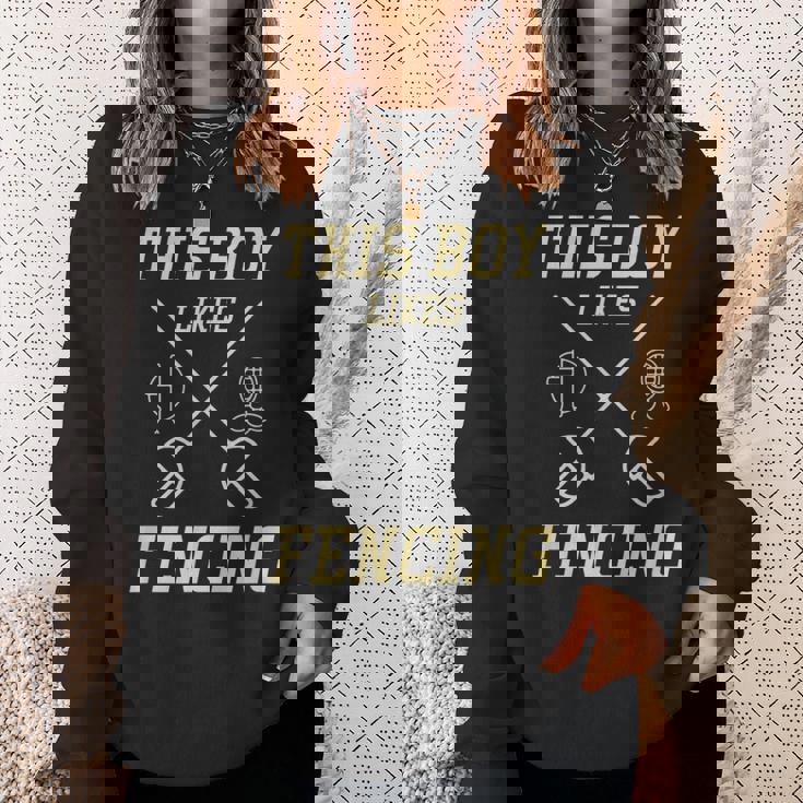 男の子はフェンシングが好き スポーツ 趣味 フェンシング スウェットシャツ 彼女への贈り物