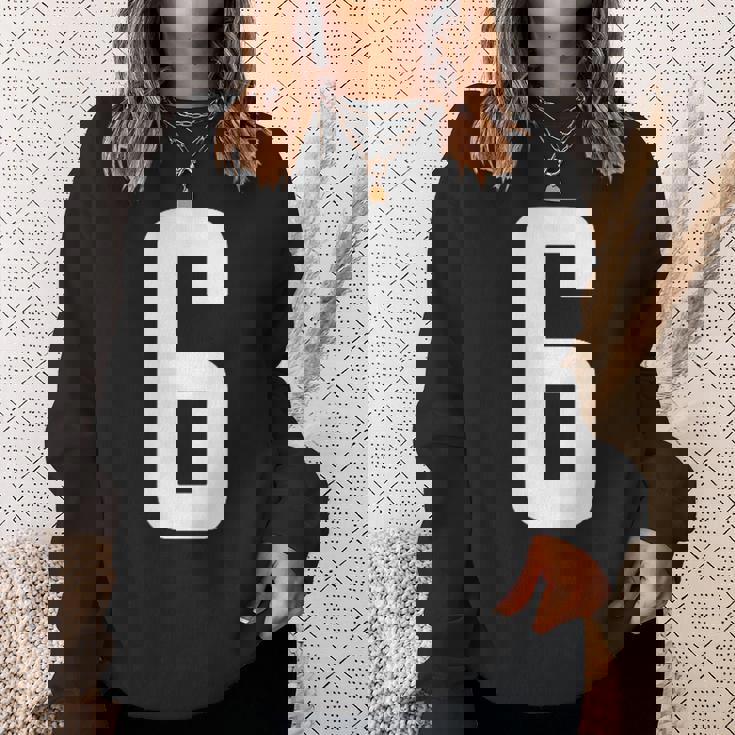 番号 6インチ ホワイト スウェットシャツ 彼女への贈り物