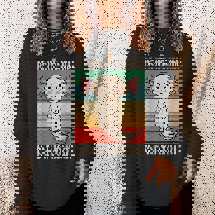 私のスピリットアニマルはウーパールーパーかわいいアホロートルキッズ スウェットシャツ 彼女への贈り物