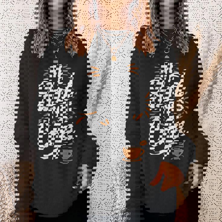 私の血液型はコーヒーです スウェットシャツ 彼女への贈り物