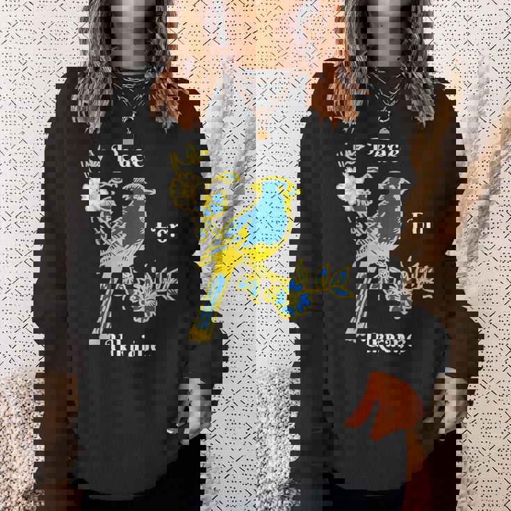 私はウクライナの旗と共に立つ ウクライナを支持する スウェットシャツ 彼女への贈り物