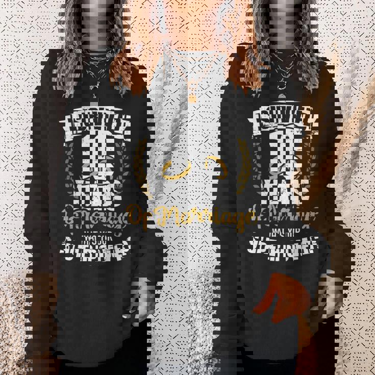 結婚10年目の超大国10年目の結婚記念日 長袖tシャツ スウェットシャツ 彼女への贈り物