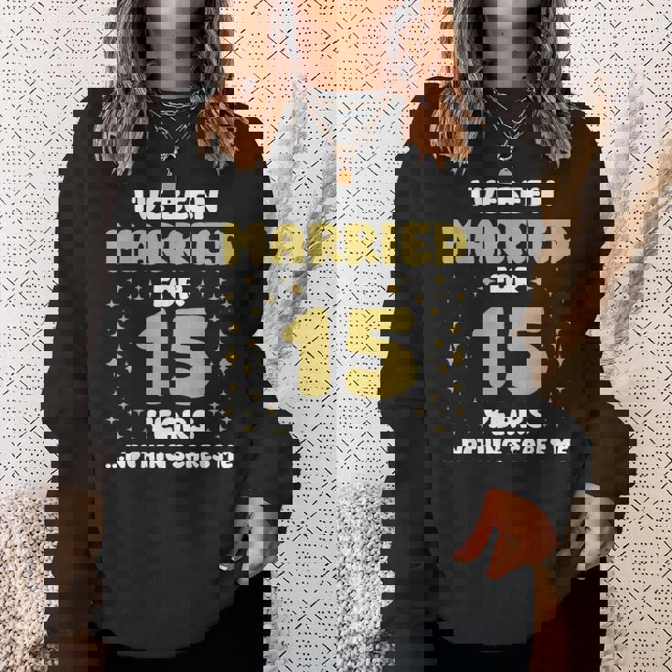 結婚15年 15周年 夫 妻 記念日 スウェットシャツ 彼女への贈り物