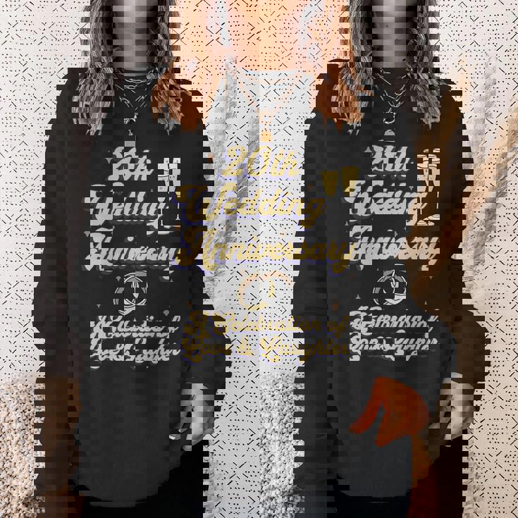 結婚20周年 夫婦 結婚20年 お祝い 長袖tシャツ スウェットシャツ 彼女への贈り物