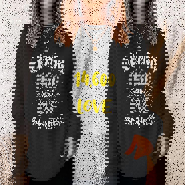 結婚40周年のお祝い 結婚40周年記念 長袖tシャツ スウェットシャツ 彼女への贈り物