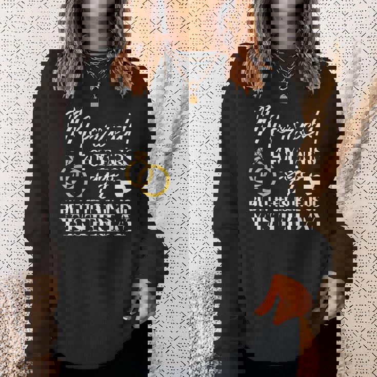 結婚40周年記念アパレル カップル 夫 妻 40 スウェットシャツ 彼女への贈り物