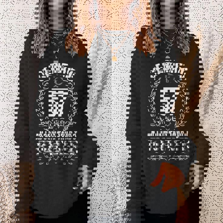 結婚57周年 57周年 カップル 結婚 57周年 スウェットシャツ 彼女への贈り物