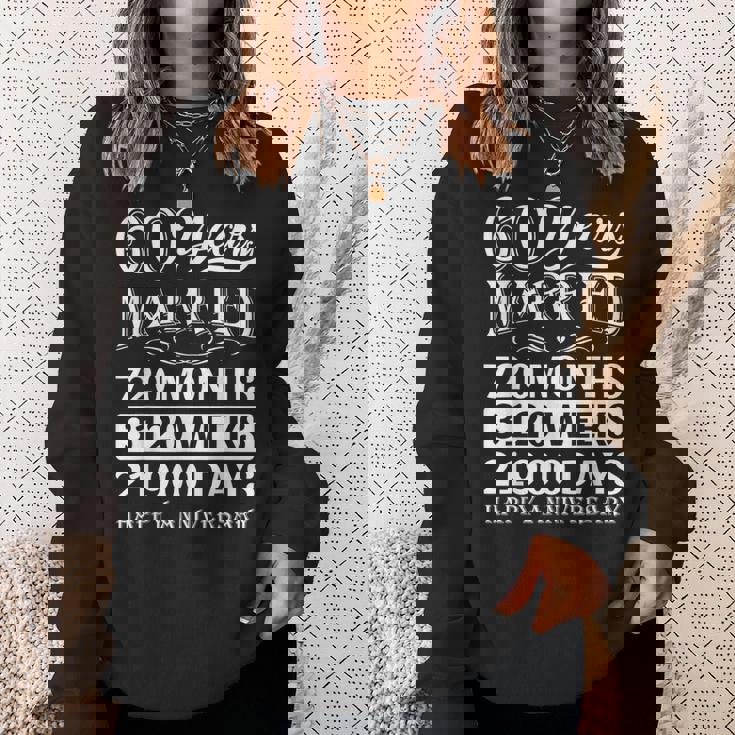 結婚60年-結婚60周年おめでとう スウェットシャツ 彼女への贈り物