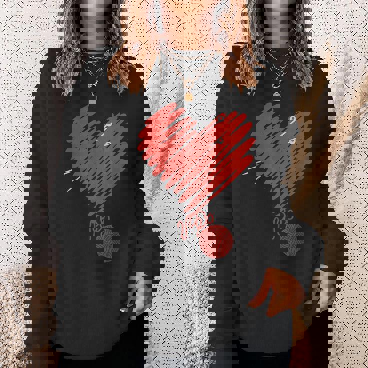 編み物 I かぎ針編み I 毛糸 I ニッター I 編み物 スウェットシャツ 彼女への贈り物