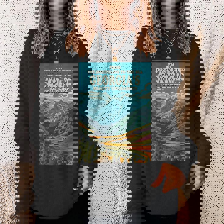 美しいジョージア共和国、グルジア共和国 スウェットシャツ 彼女への贈り物