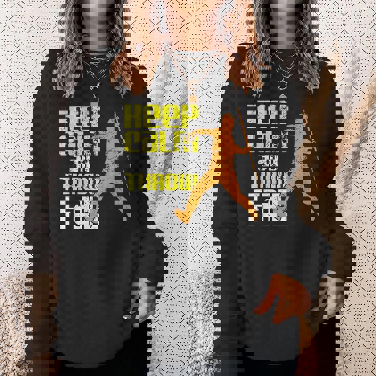 落ち着いて遠くに投げろ スウェットシャツ 彼女への贈り物