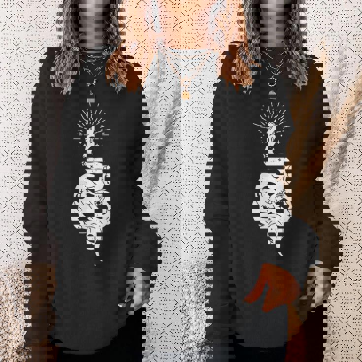 蛇 神秘主義 オカルティズム イルミナティ フリーメイソン 魔法erpent Mysticism Occultism スウェットシャツ 彼女への贈り物
