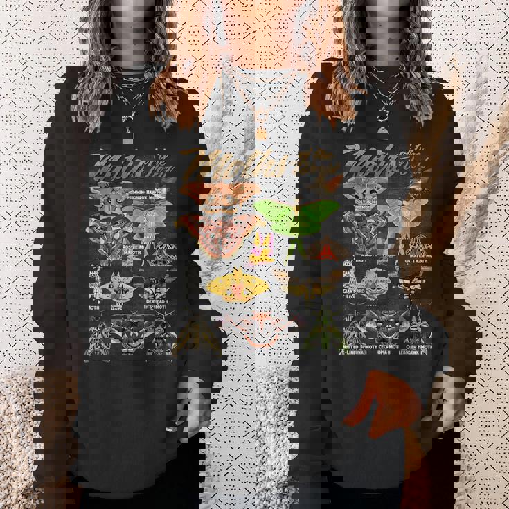 蛾 世界の動物 知育 昆虫 蛾好き スウェットシャツ 彼女への贈り物