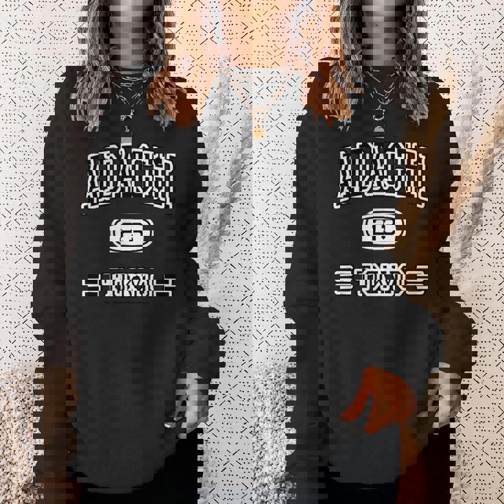 足立区 Adachi【チームユニフォーム カレッジ風】東京 23区 Jimo-T ジモティ 面白い スウェットシャツ 彼女への贈り物