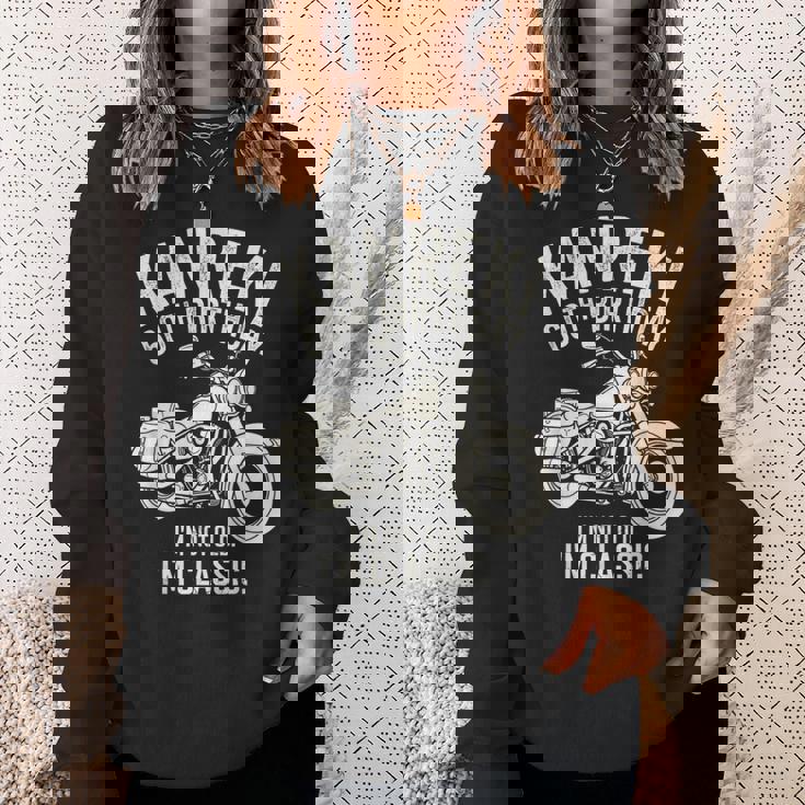 還暦祝い 60歳 男性 面白い クラシックバイク バイク好き 車好き 父 母 メンズ レディース スウェットシャツ 彼女への贈り物