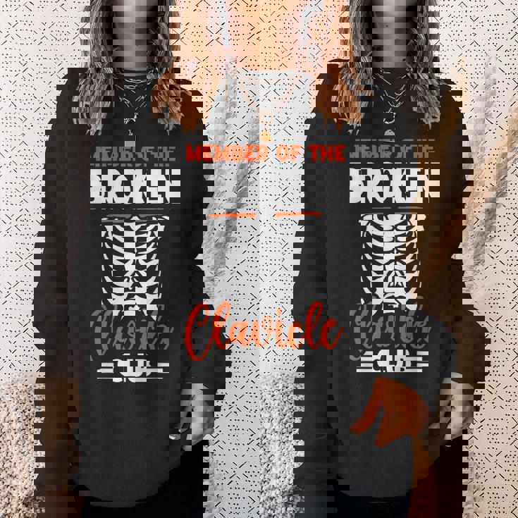 鎖骨骨折クラブのメンバー 手術 鎖骨 リカバリー サポート 鎖骨骨折 スウェットシャツ 彼女への贈り物