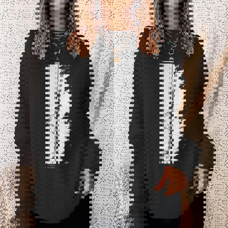 電柱 日本の アニメ ストリートウェア レトロな 雰囲気 スウェットシャツ 彼女への贈り物