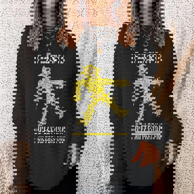 メンズ 電気技師が下手だったら骨が感電死する スウェットシャツ 彼女への贈り物