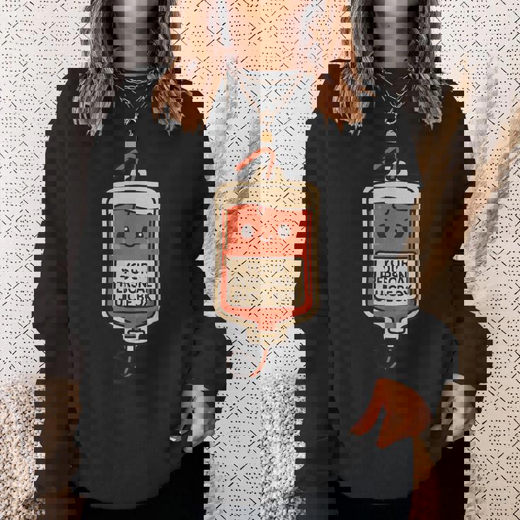 面白い かわいい 静脈内科医 血液バッグ 看護師 医療 ユーモア スウェットシャツ 彼女への贈り物