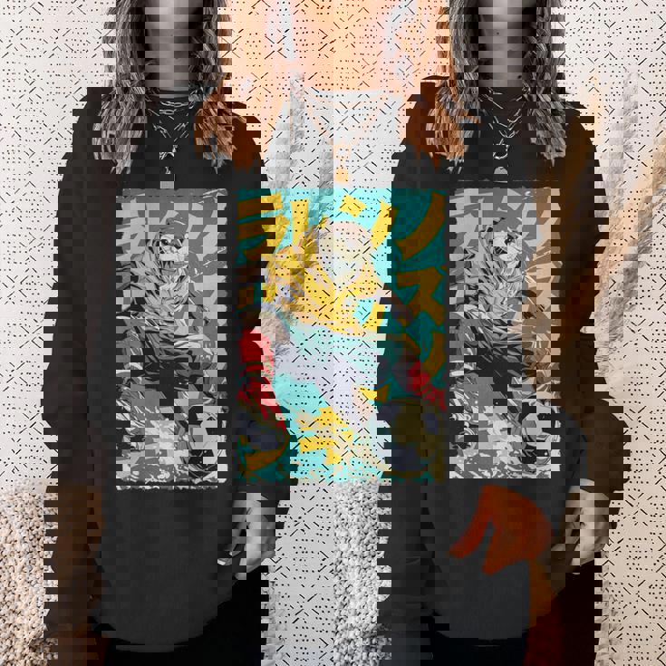 面白い 漫画 アニメ 日本美術 カワウソ サッカー 選手 キッズ 男性 長袖tシャツ スウェットシャツ 彼女への贈り物