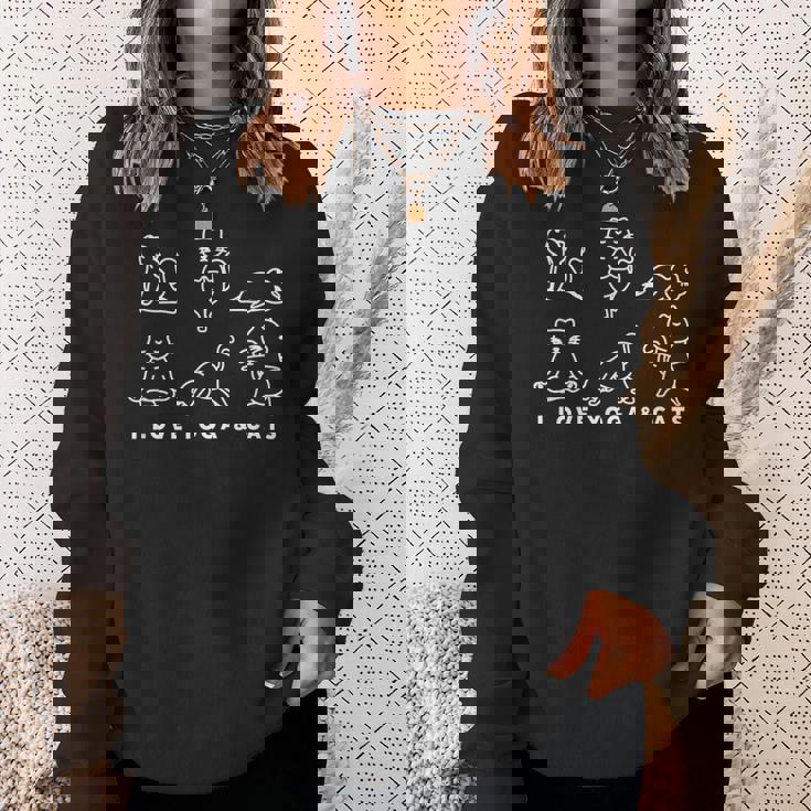 面白いtシャツ 猫 ネコ ヨガ メンズ 猫好き グッズ おもしろ 面白い 服 ネタ にゃんこ 猫の下僕 スウェットシャツ 彼女への贈り物