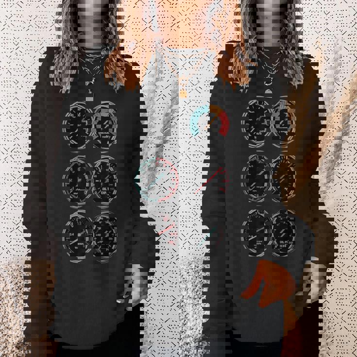 面白いtシャツ 自動車 車 スピードメーター イラスト キッズ 子供 大人 メンズ おもしろグッズ 男の子 スウェットシャツ 彼女への贈り物