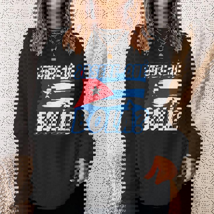面白いキューバのハバナキューバの旗、アセレ・ケ・ボラ 長袖tシャツ スウェットシャツ 彼女への贈り物