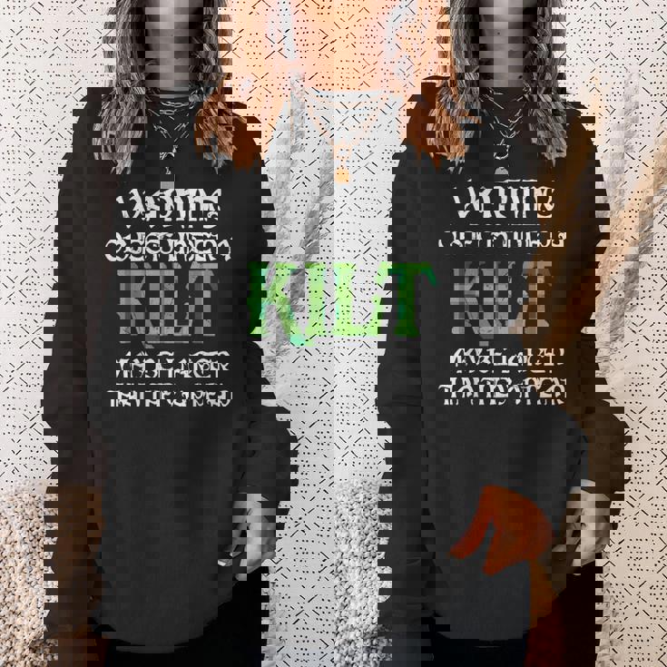 メンズ 面白いタータンスカート キルトの言葉 男性用 スウェットシャツ 彼女への贈り物