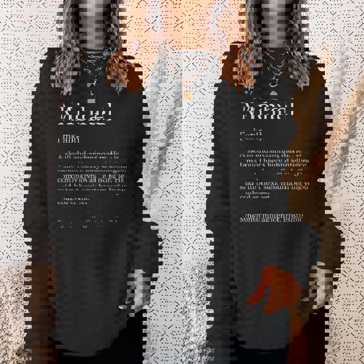 メンズ 面白いマイケルの名前の意味 マイケルの名前をパーソナライズ。 スウェットシャツ 彼女への贈り物