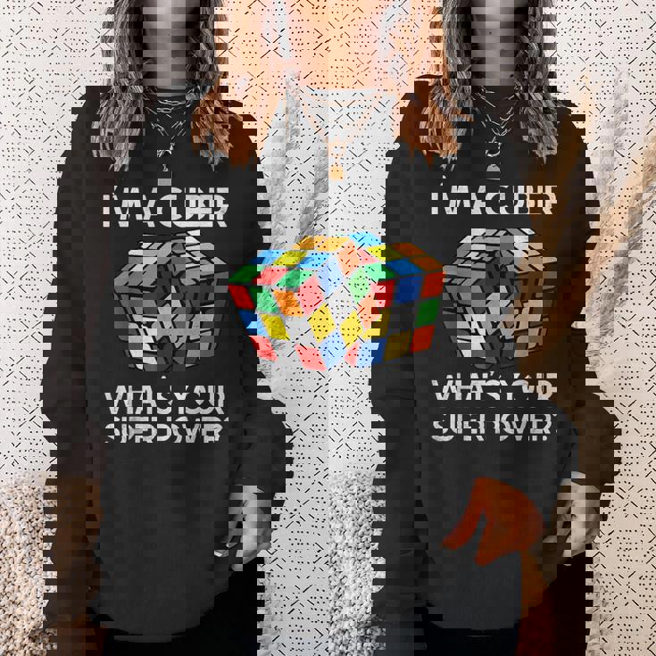 面白い数学愛好家ルービックキューブ愛好家数学教師 スウェットシャツ 彼女への贈り物