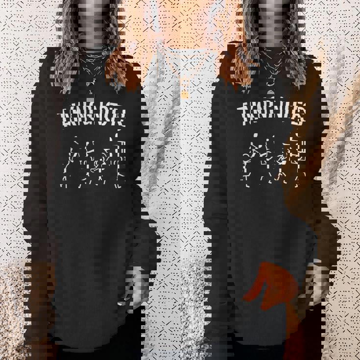 面白い音楽愛好家 音符 ギフト スウェットシャツ 彼女への贈り物