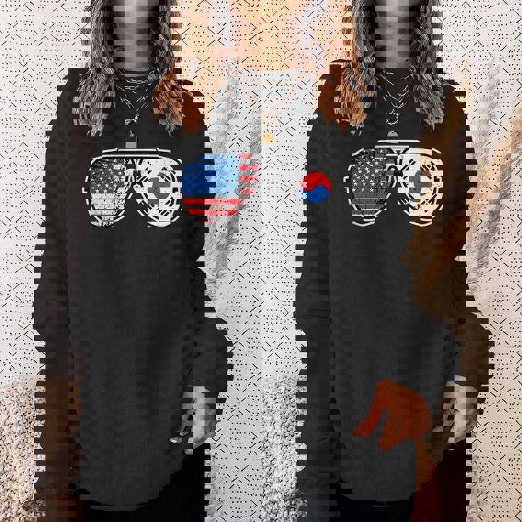 韓国アメリカン プライド サングラス 韓国国旗 アメリカ国旗 スウェットシャツ 彼女への贈り物