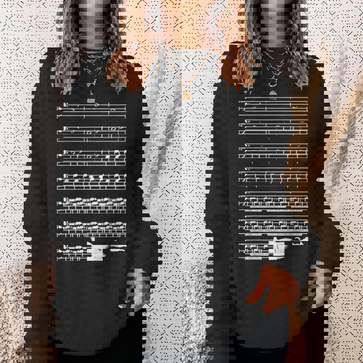 音楽好き サメ 鮫 バス記号 メロディー フレーズ ミュージシャン 音楽ファン 映画ファン おもしろ デザイン スウェットシャツ 彼女への贈り物