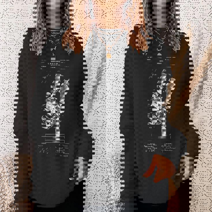 顕微鏡顕微鏡愛好家 レトロサイエンス微生物学 スウェットシャツ 彼女への贈り物