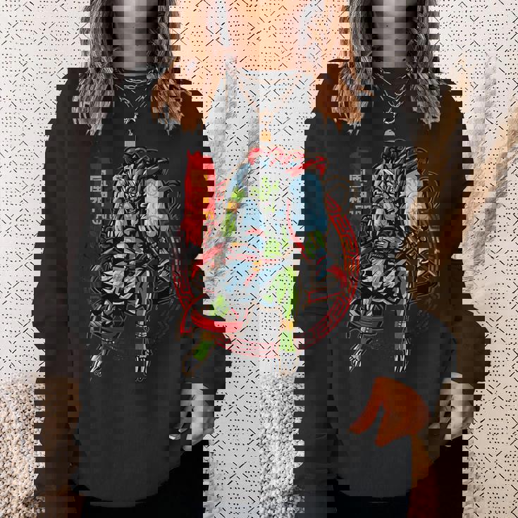 風神 風神 両部 古代日本神話 神 スウェットシャツ 彼女への贈り物